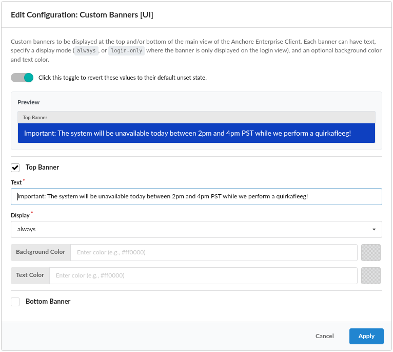 Complex config editor