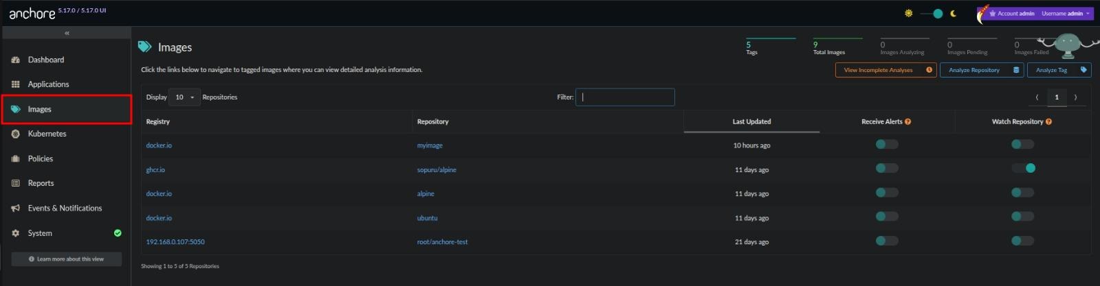 Image list